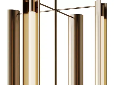 Carson Four Light Tall Pendant 3D model
