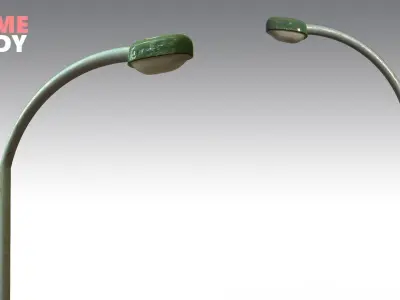 Street Light Pole Low-poly 3D model