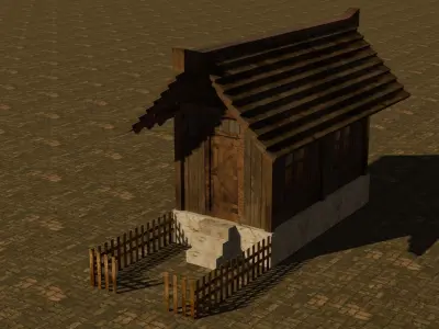 Medieval House 21 Free low-poly 3D model