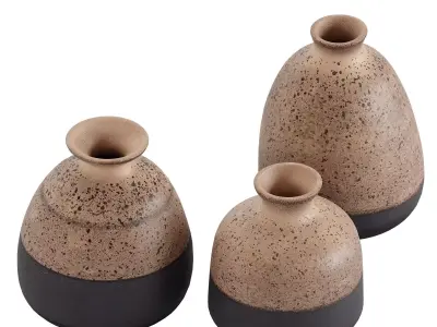 Artistic decorative ceramic vases 3D model