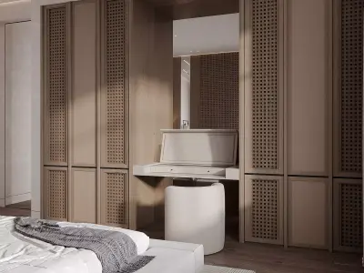 Minimalist Bedroom Design 3D model