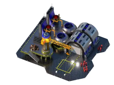 Red Alert 2 Allied Construction Yard 3D model