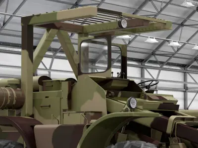 Pettibone Rough Terrain Military Forklift with Cargo Rigged 