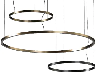 Linea Light Group Tour Slim Pendant Lamps 3D model