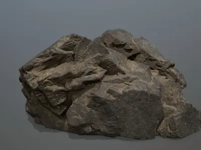 Rock  Gate Low-poly 3D model 6
