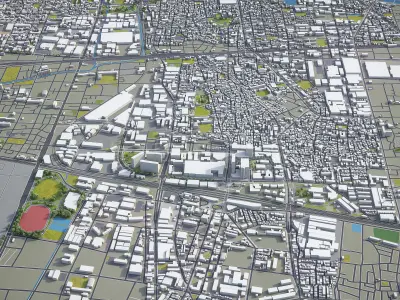Amagasaki Low-poly 3D model