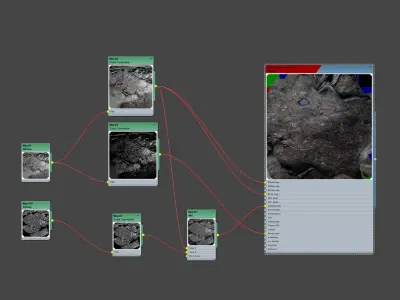 nature forest roots 002 3D model