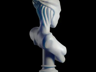Asari Bust Mass Effect 3D print model