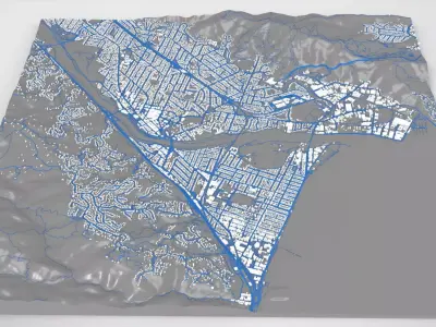 Cityscape Lower Hutt New Zealand 3D model