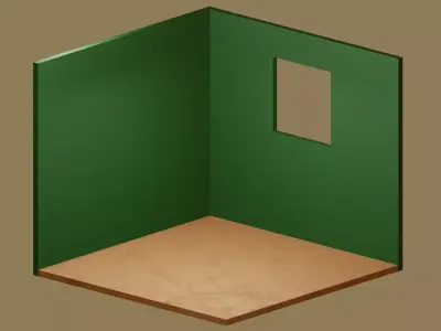 Small Miniature Bedroom Free low-poly 3D model