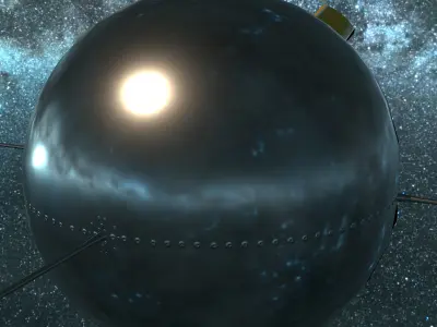 Vanguard 2 Satellite Low-poly 3D model