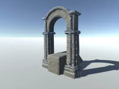 Stone Gate Low-poly 3D model purchase