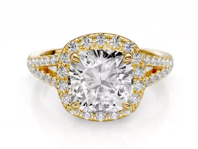 Engagement ring Calista 1-50ct 3D print model