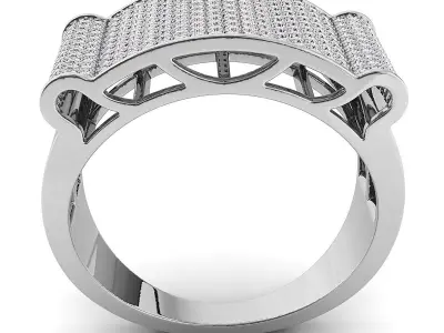 Bid fancy mans ring 3D print model buy