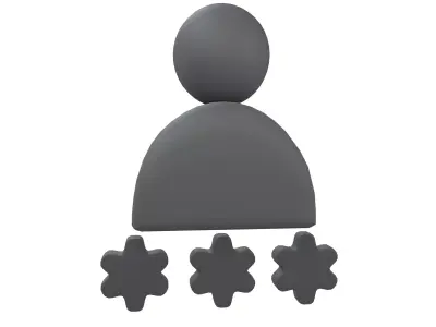 User Password Icon v1 003 Low-poly 3D model