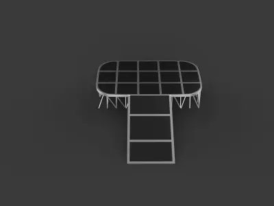 Portable stage 3D model