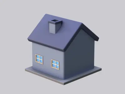 House Cartoon Low-poly 3D model purchase