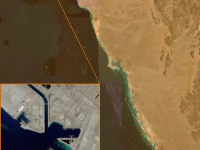 Mecca and the Red Sea coast of Saudi Arabia - tile n23 e38 3D model