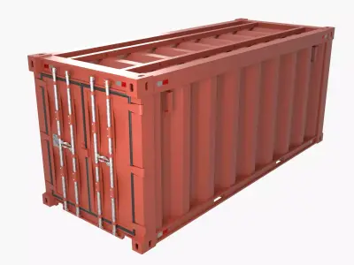 Stylized Cargo Shipping Container Low-poly 3D model