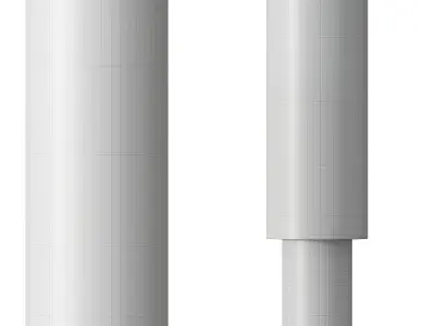 H M Fabric and Metal Floor Lamp 3D model