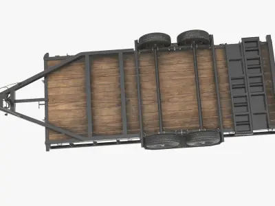  BigTex 14PI Utility Trailer 3D Model 