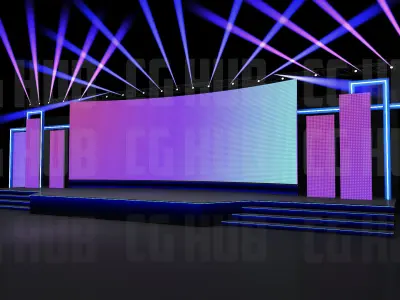 Event stage design 3D model