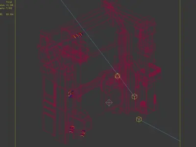 Space - damaged wall 01 3D model
