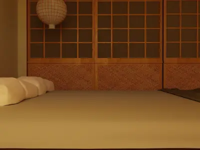 Japanese Bedroom Interior  3D model