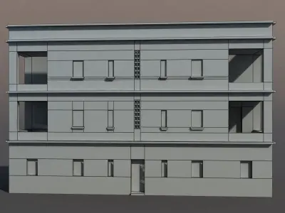 Apartment House 58 Low Poly 3d Model Low-poly 3D model