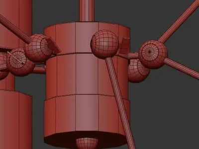 EDGAR chandelier with six lights 3D model