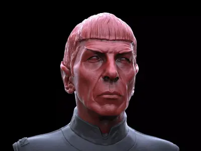 Mr Spock bust Leonard Nimoy 3D print model