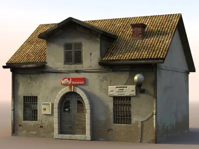 Lowpoly Game-Ready House pack Low-poly 3D model