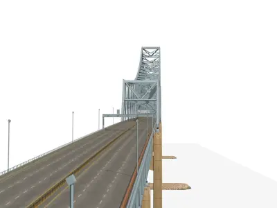 commodore barry bridge Low-poly 3D model