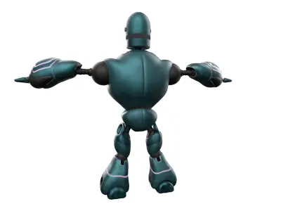 Robotic Character MAXIMUS WITHOUT RIG Low-poly 3D model