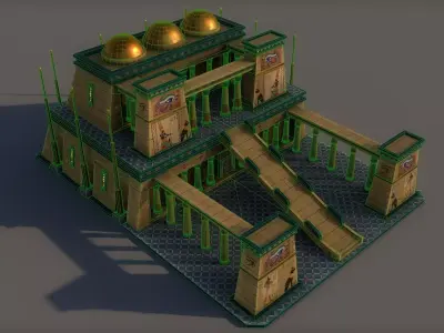 Ancient Egyptian Building Low-poly 3D model