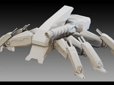 8 Creature Robots- High detail 3d models Low-poly 3D model