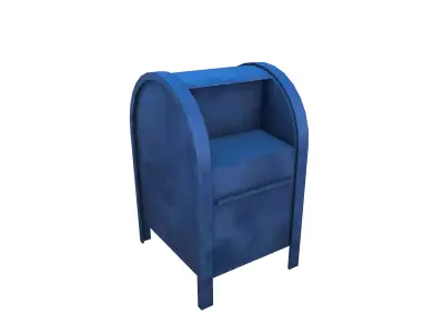 Post Box Low-poly 3D model