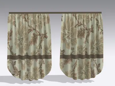 Curtain Low-poly 3D model
