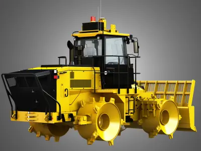 816K Landfill Compactor 3D model