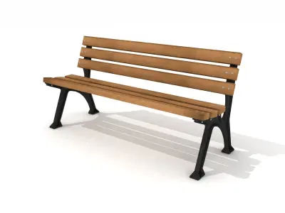 3D Wood Casting Bench 14 3D model