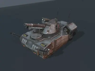 Next Generation Tank Armored Vehicle Robot Low-poly 3D model