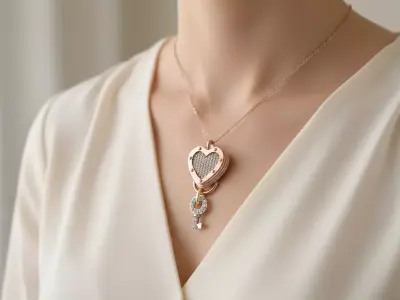 The Celestial Heart Locket Pendant jewelry 3D model - for Her 3D print model