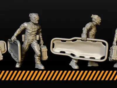 Medic team 3D print model