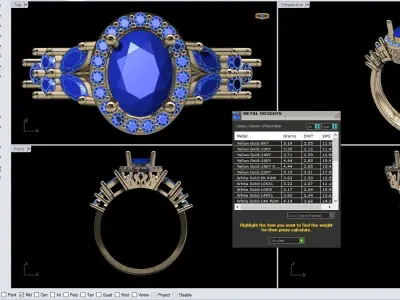 Oval ring wedding or engagement 3D print model