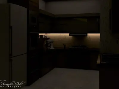 kitchen modern design in chennai 3D model