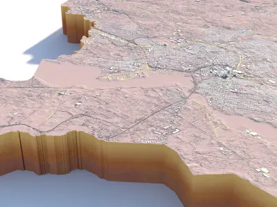 Providence and Pawtucket Rhode Island USA 3D model