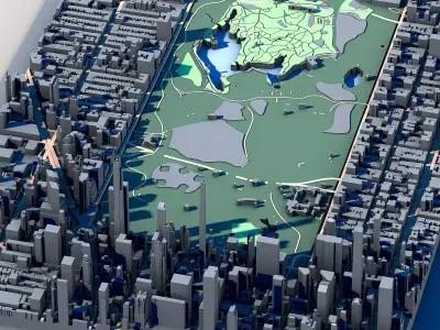 Central Park New York Manhattan Urban Landscape NYC Park 3D model