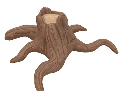  Cartoon stump 3D model