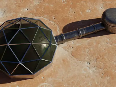 Martian - Moon base 3D model Low-poly 3D model