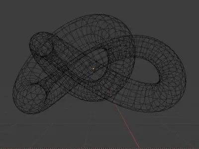 Torus Knot Sculpture Low-poly 3D model